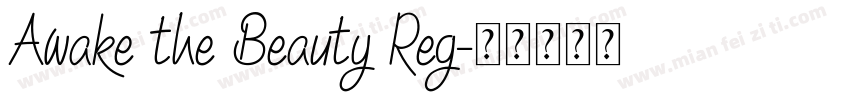 Awake the Beauty Reg字体转换